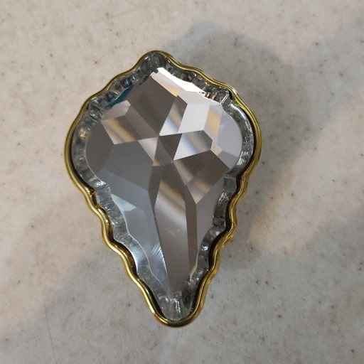 دستگیره کریستالی طلایی و نقره ای کابینت طرح الماس اشکی